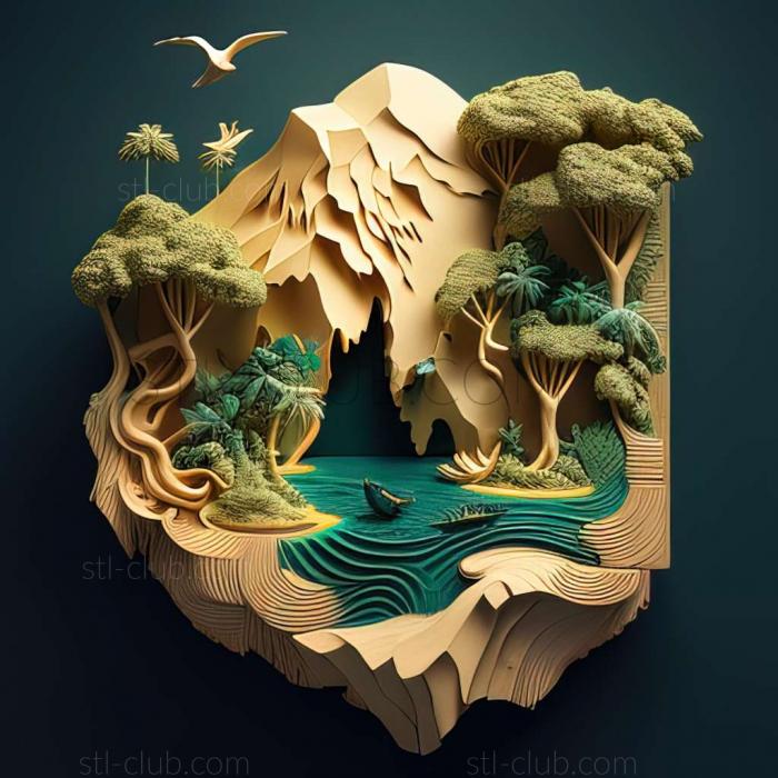 3D model island (STL)